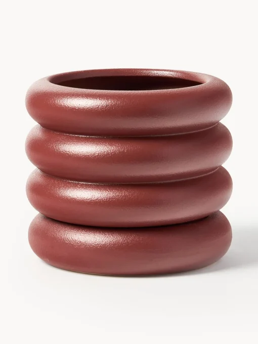 Westwing Collection Macetero pequeño de gres Rudi, 16 x 8 cm^ Maceteros|Jarrones