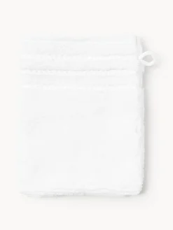 Westwing Collection Manoplas de baño con borde a rayas Luxe, 2 uds.