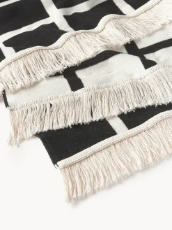 Westwing Collection Manta a cuadros con flecos Edison