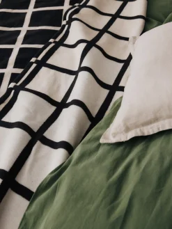 Westwing Collection Manta a cuadros con flecos Edison