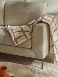 Westwing Collection Manta a cuadros con flecos Edison