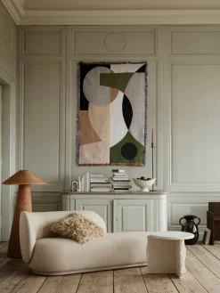 Ferm Living Manta de algodón ecológico Entire