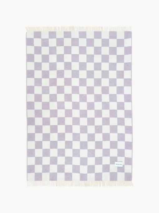 Maison Deux Manta de lana a cuadros Checkerboard