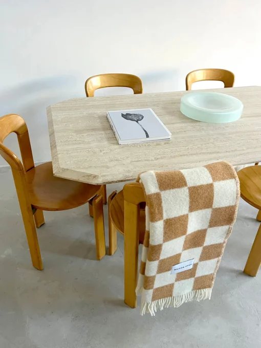 Maison Deux Manta de lana a cuadros Checkerboard