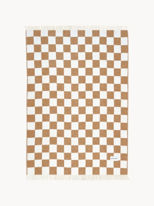 Maison Deux Manta de lana a cuadros Checkerboard