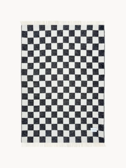 Maison Deux Manta de lana a cuadros Checkerboard