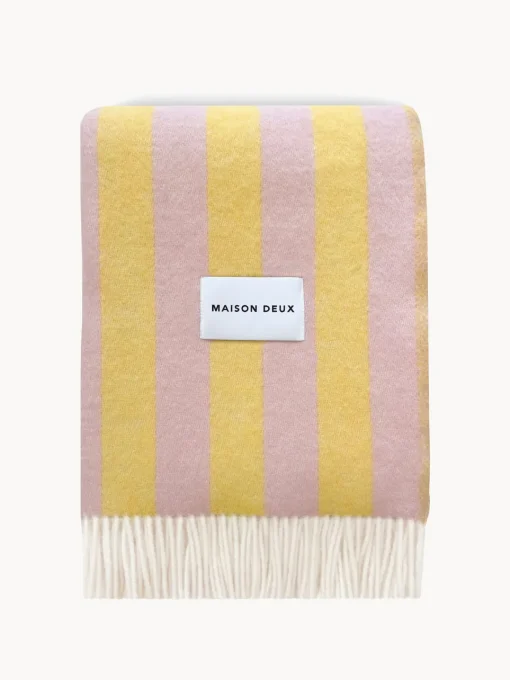 Maison Deux Manta de lana a rayas Candy Wrap