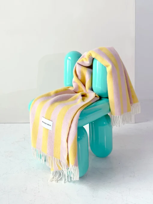 Maison Deux Manta de lana a rayas Candy Wrap