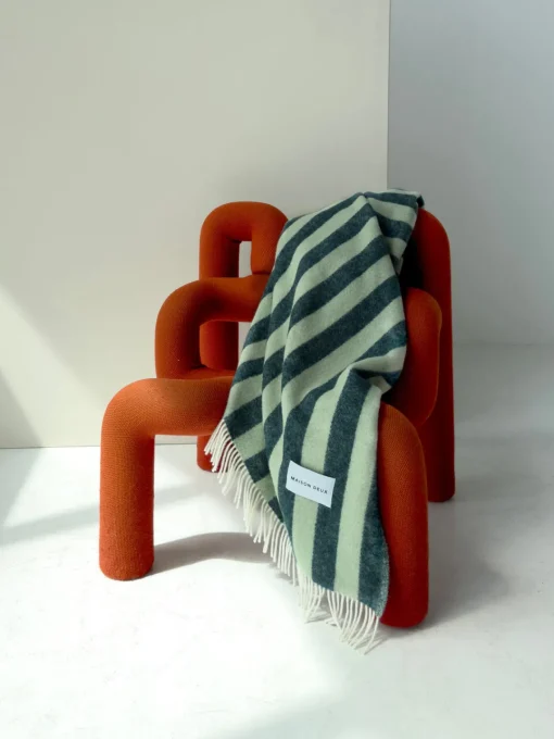 Maison Deux Manta de lana a rayas Candy Wrap