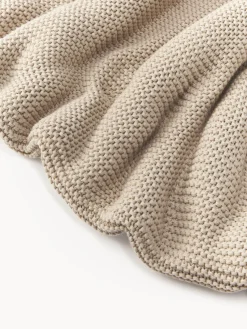 Westwing Collection Manta de punto de algodón ecológico Adalyn^ Mantas