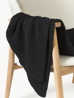 Westwing Collection Manta de punto de algodón ecológico Adalyn