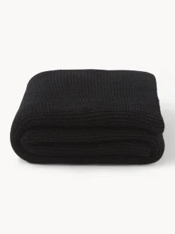 Westwing Collection Manta de punto de algodón ecológico Adalyn