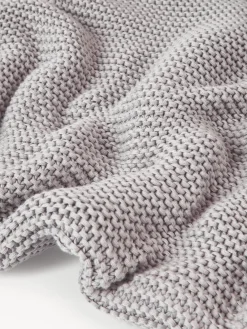 Westwing Collection Manta de punto de algodón ecológico Adalyn^ Mantas