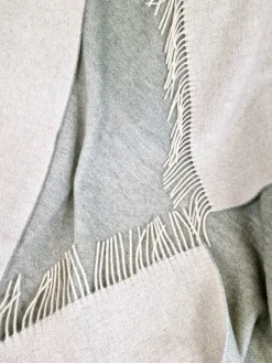 Manta doble cara de lana Reversible