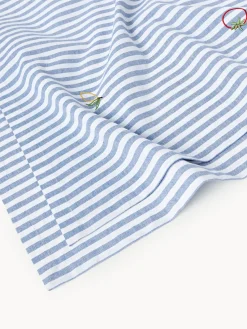 Westwing Collection Mantel a rayas con motivos bordados Melony