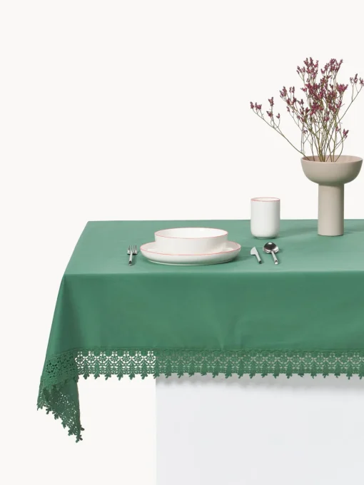 Westwing Collection Mantel con ribete de encaje Flavia^ Manteles|Manteles