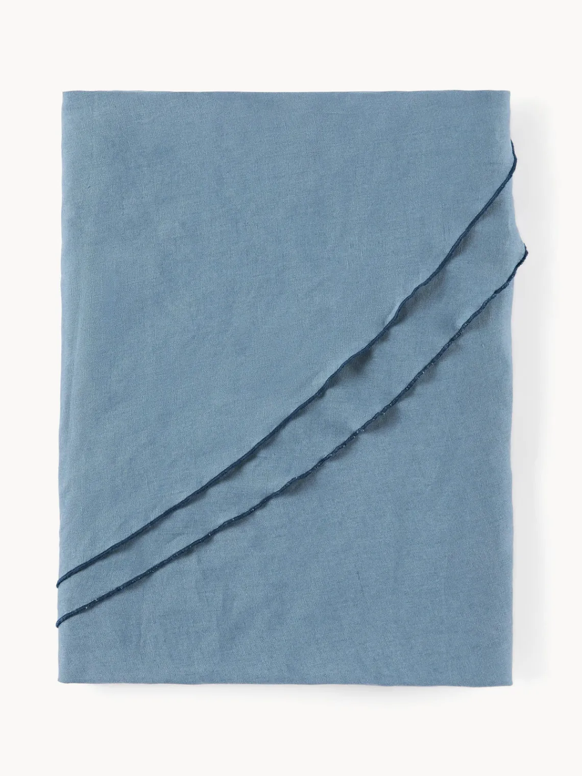 Westwing Collection Mantel redondo de lino con ribete Kennedy^ Manteles|Manteles