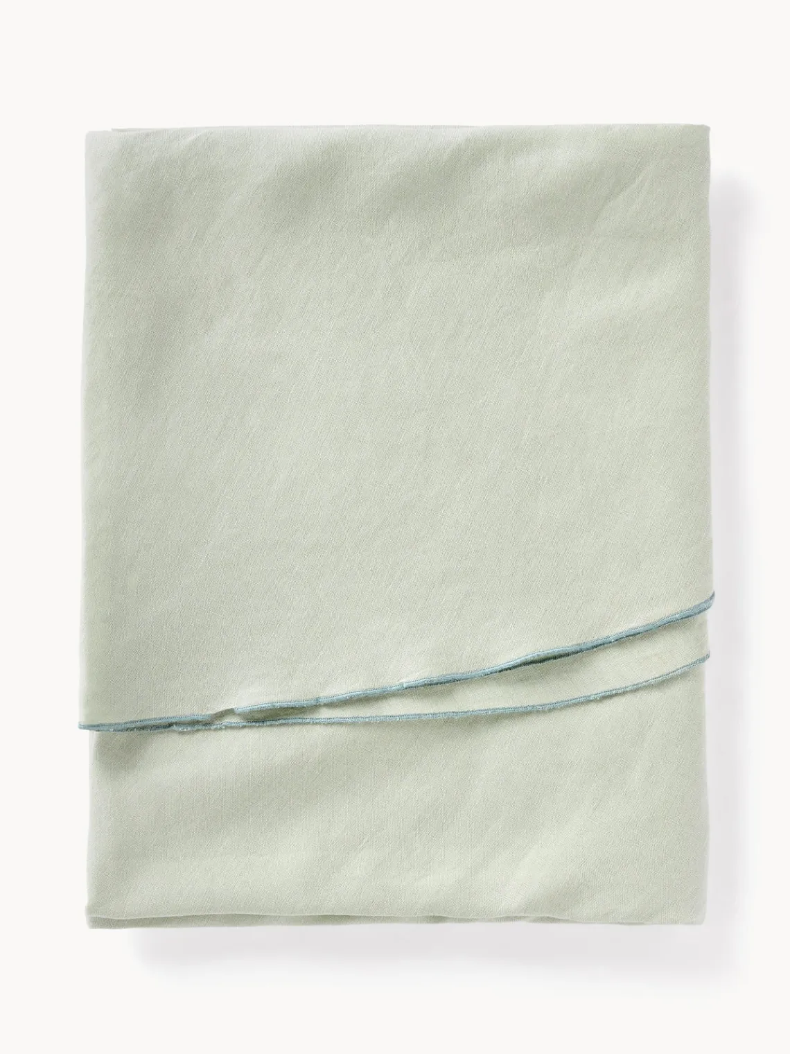 Westwing Collection Mantel redondo de lino con ribete Kennedy