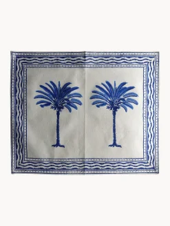 Les Ottomans Manteles individuales artesanales de algodón The Palms, 4 uds.^ Manteles Individuales|Manteles Individuales