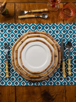 Les Ottomans Manteles individuales artesanal de algodón Sarp, 4 uds.