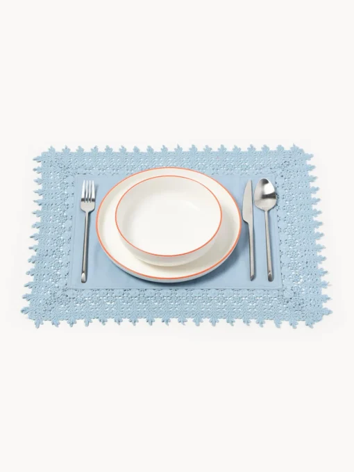 Westwing Collection Manteles individuales con ribete de encaje Flavia, 2 uds.^ Manteles Individuales|Manteles Individuales