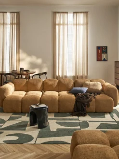 Westwing Collection Módulo central de borreguillo bouclé Tayla