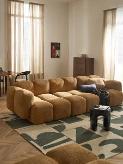 Westwing Collection Módulo central de borreguillo bouclé Tayla