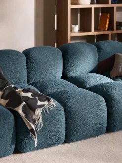 Westwing Collection Módulo central en tejido bouclé Tayla