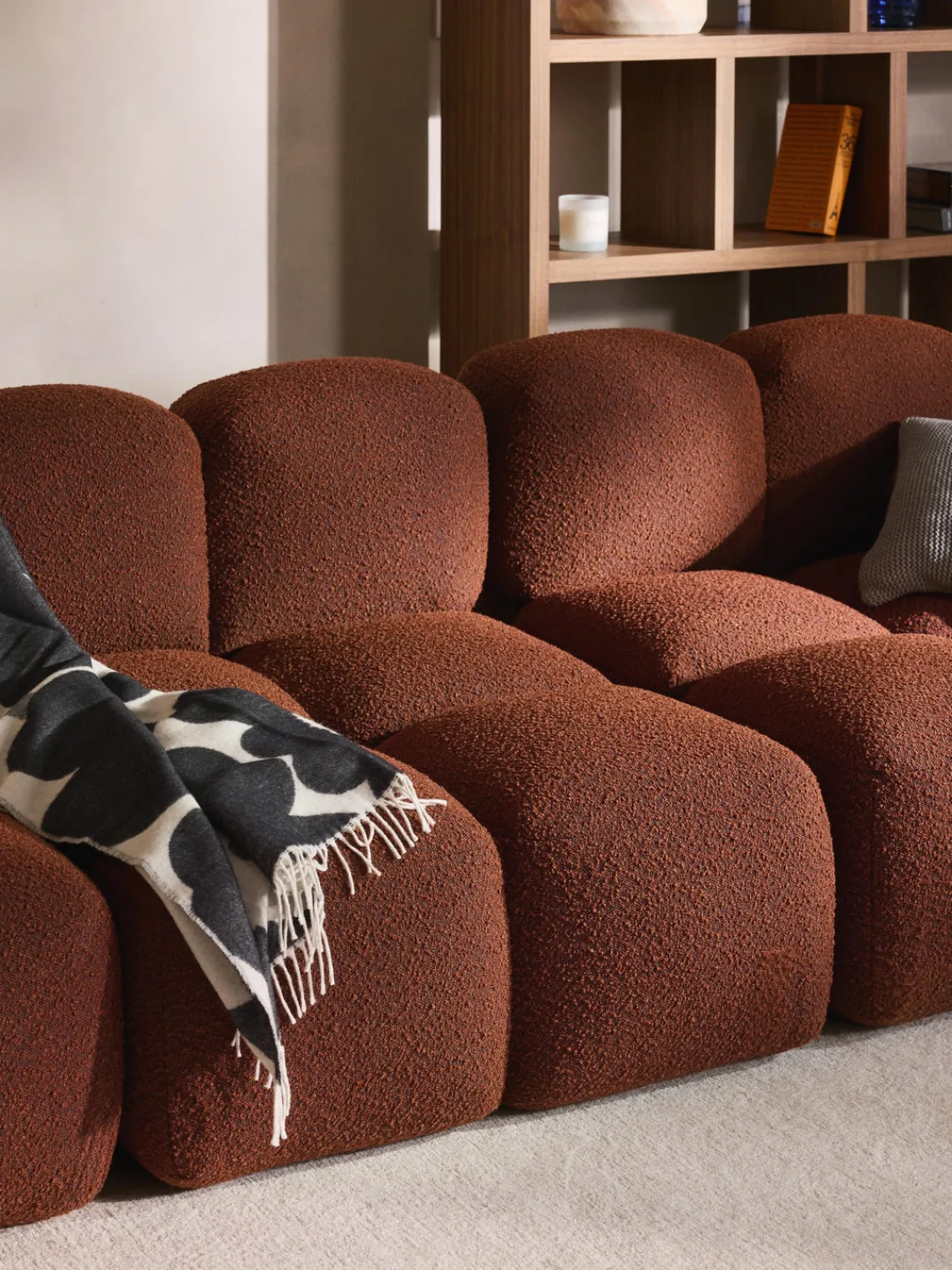 Westwing Collection Módulo central en tejido bouclé Tayla^ Sofás