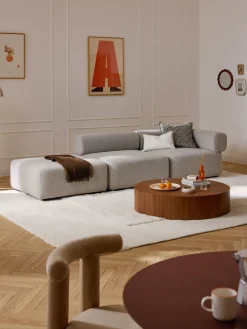 Westwing Collection Módulo central en tejido bouclé Anton^ Sofás