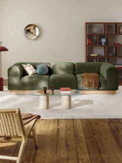 Westwing Collection Módulo central sofá de borreguillo bouclé Natalie^ Sofás