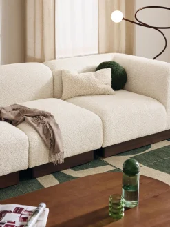 Westwing Collection Módulo central sofá de borreguillo bouclé Natalie