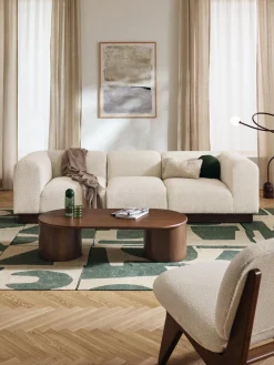 Westwing Collection Módulo central sofá de borreguillo bouclé Natalie