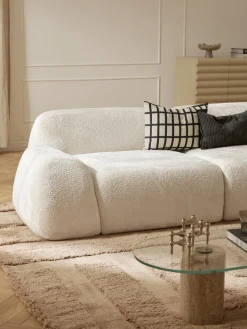 Westwing Collection Módulo de esquina de borreguillo bouclé Wolke