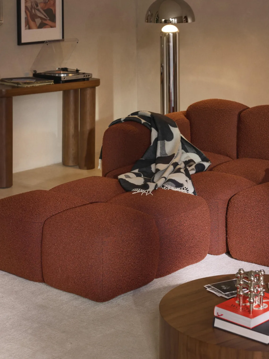 Westwing Collection Módulo de esquina en tejido bouclé Tayla^ Sofás