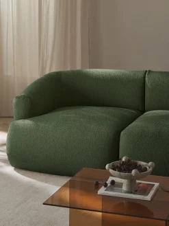 Westwing Collection Módulo de esquina en tejido bouclé Sofia