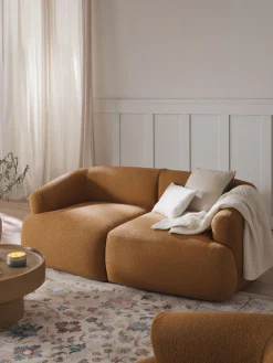 Westwing Collection Módulo de esquina en tejido bouclé Sofia^ Sofás