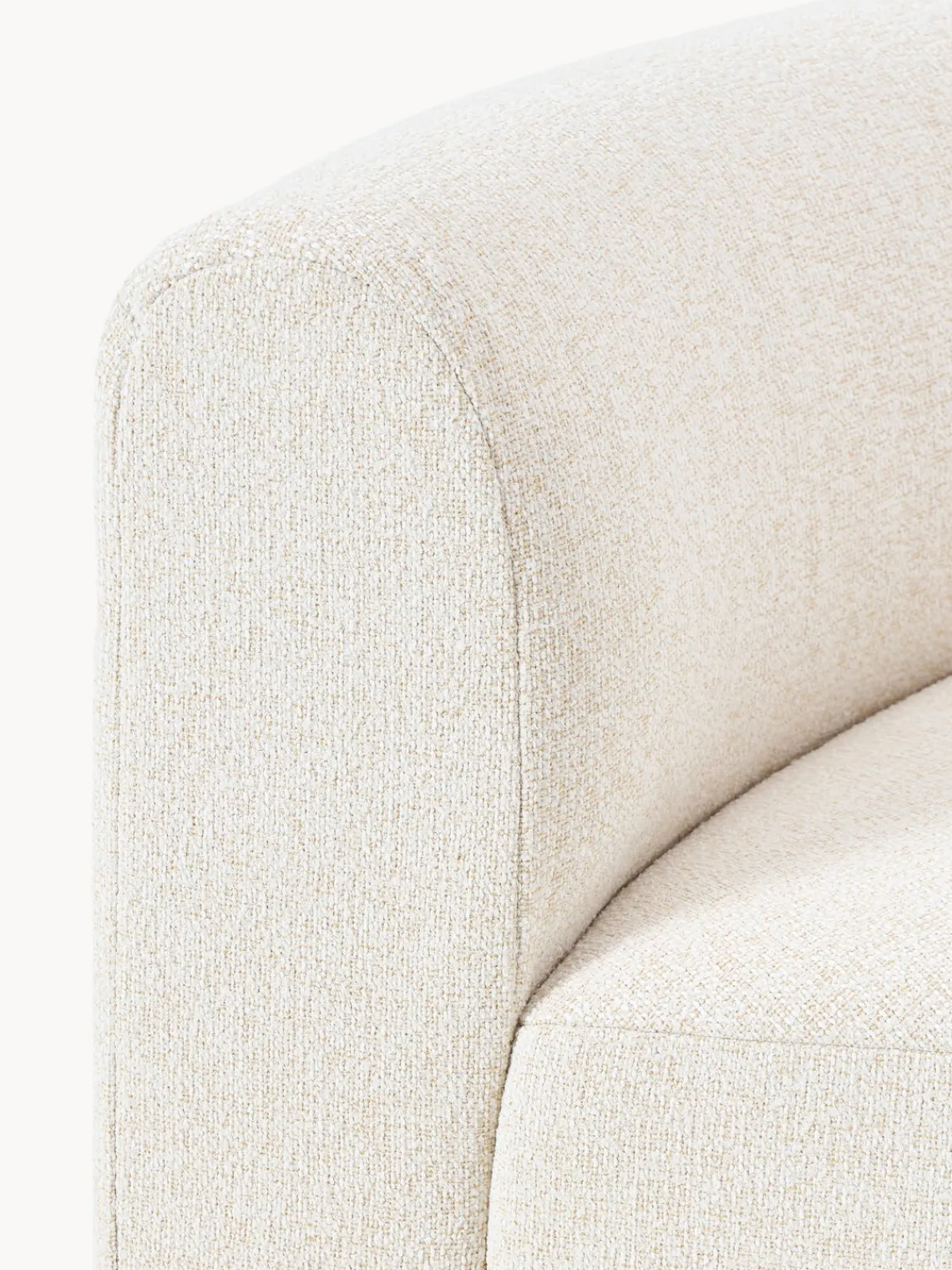 Westwing Collection Módulo de esquina redondo en tejido bouclé Sofia^ Sofás