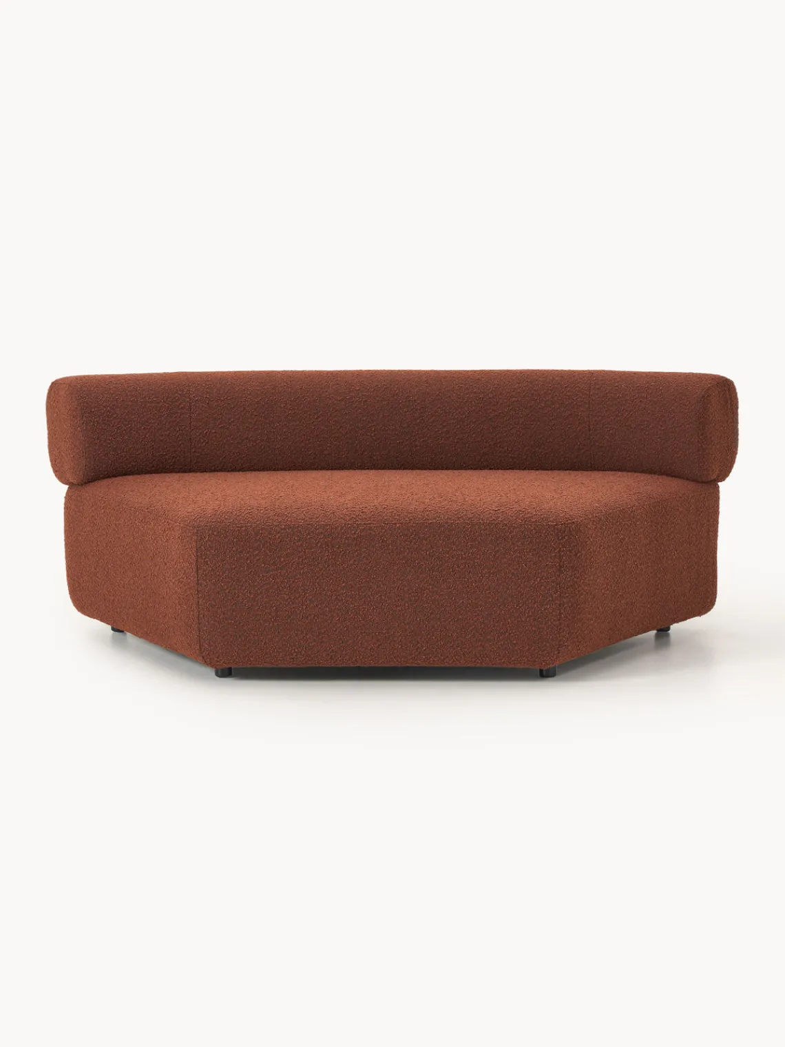 Westwing Collection Módulo de esquina redondo en tejido bouclé Anton^ Sofás