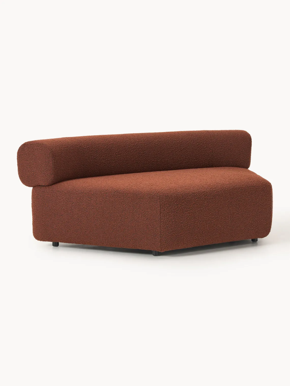 Westwing Collection Módulo de esquina redondo en tejido bouclé Anton^ Sofás