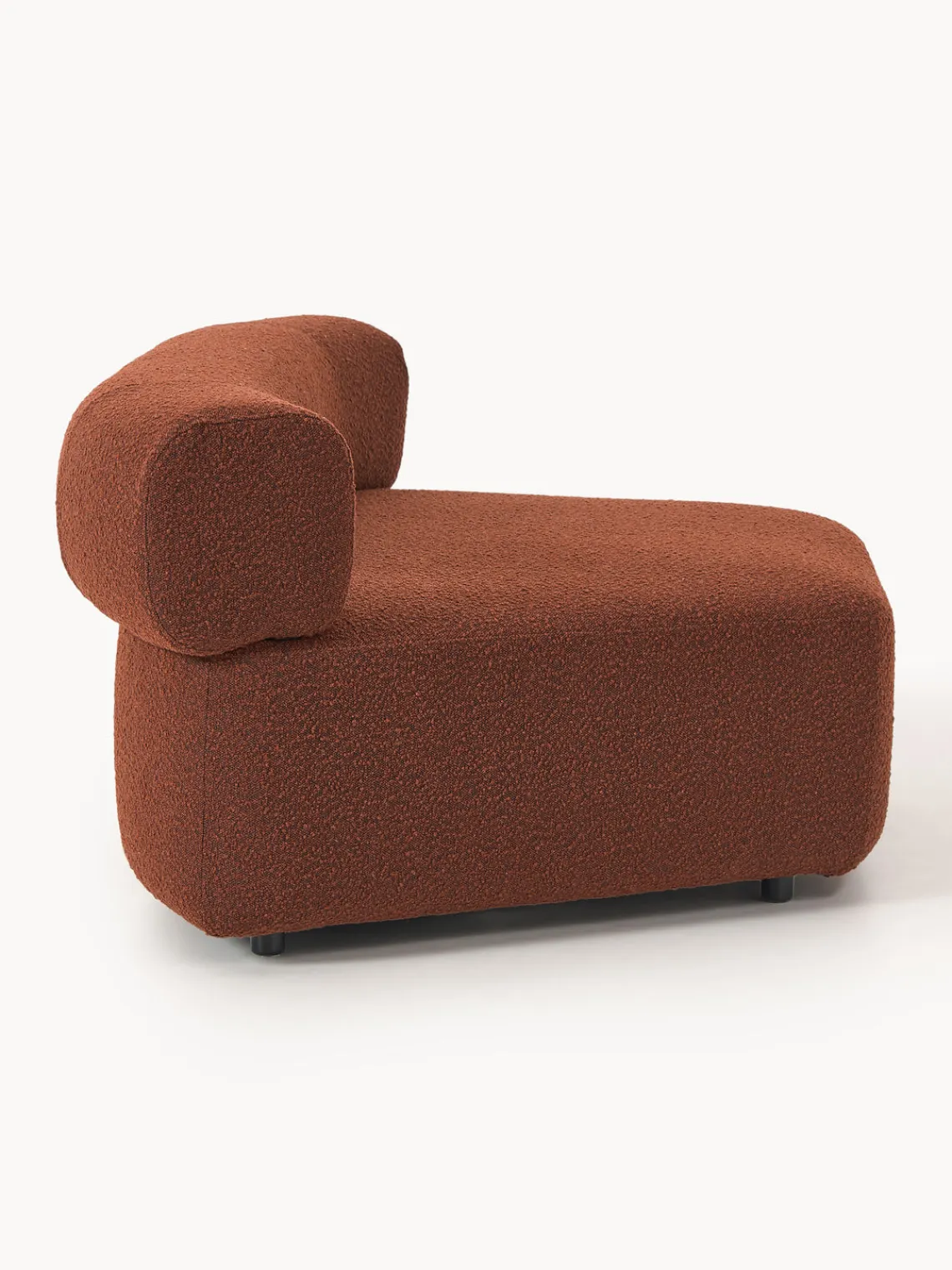 Westwing Collection Módulo de esquina redondo en tejido bouclé Anton^ Sofás