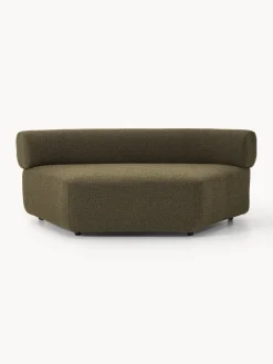 Westwing Collection Módulo de esquina redondo en tejido bouclé Anton