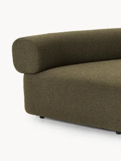 Westwing Collection Módulo de esquina redondo en tejido bouclé Anton