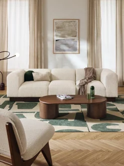 Westwing Collection Módulo de esquina sofá de borreguillo bouclé Natalie