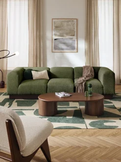 Westwing Collection Módulo de esquina sofá de borreguillo bouclé Natalie