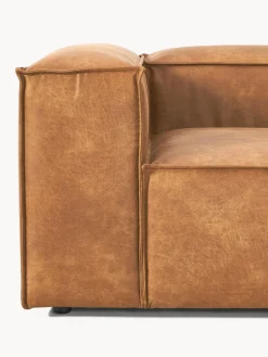 Westwing Collection Módulo de esquina sofá de cuero reciclado Lennon