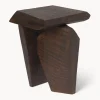 Ferm Living Mesa auxiliar artesanal de madera de mango Silva