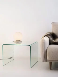 Mesa auxiliar de cristal Burano^ Mesas Auxiliares