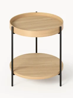 Westwing Collection Mesa auxiliar de madera Renee