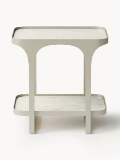 Westwing Collection Mesa auxiliar en look travertino Bella